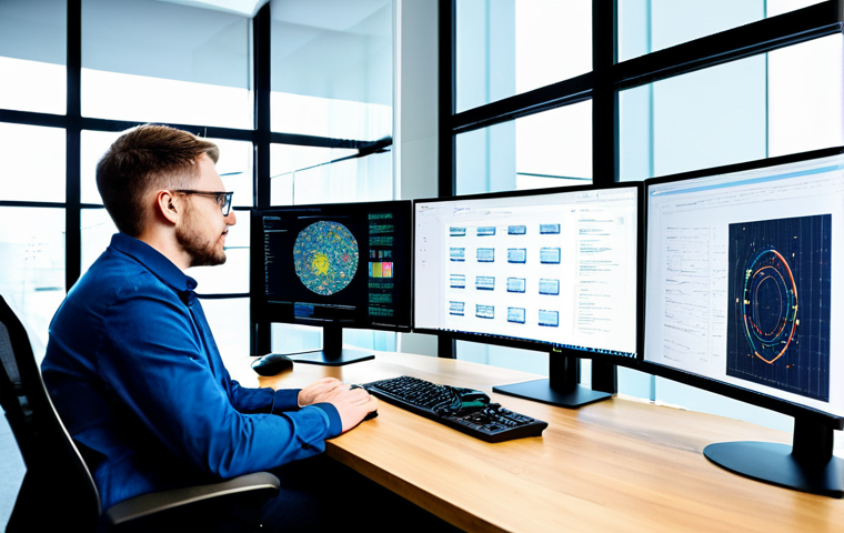 마인드풀테크 개발 프로세스 - Ethical AI Development**

"A diverse team of software engineers collaboratively working on a complex...