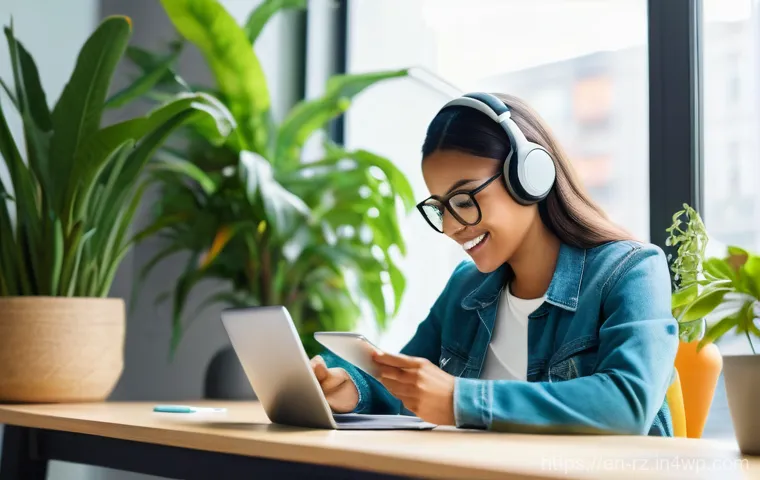마인드풀테크와 자기 효능감 - **Prompt:** A serene, wide-angle shot of a young adult (wearing casual, fully opaque clothing like a...