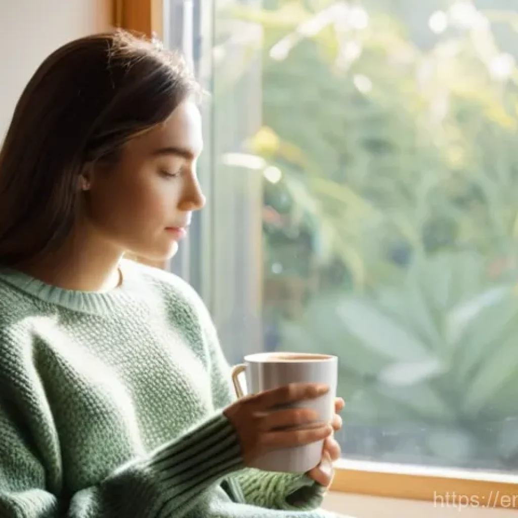 마인드풀테크와 사회적 책임 - **Prompt: Mindful Digital Serenity**
    "A young adult (20s-30s, gender-neutral) is sitting peacefu...